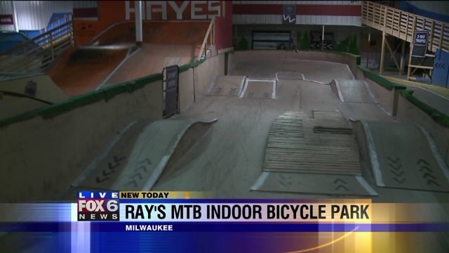 Chip learns about the different mountain bike trails at Ray`s MTB