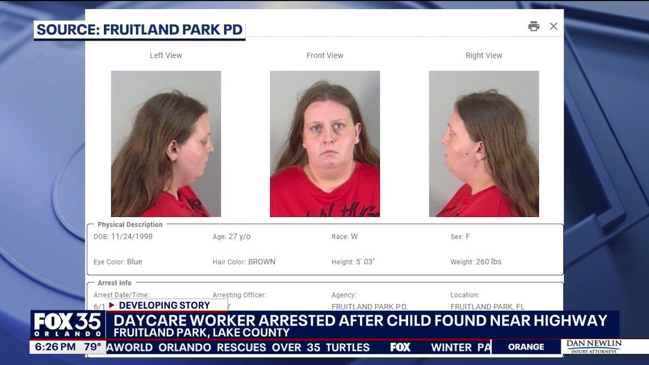Daycare worker charged after child found wandering near highway
