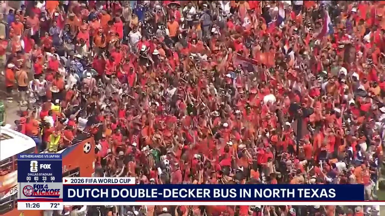 FULL COVERAGE: Netherlands fans march to Dallas Stadium