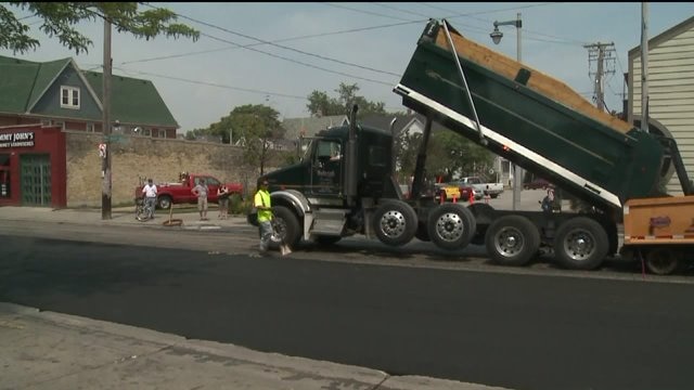 Milwaukee's Brady Street torn up, repaved in a day
