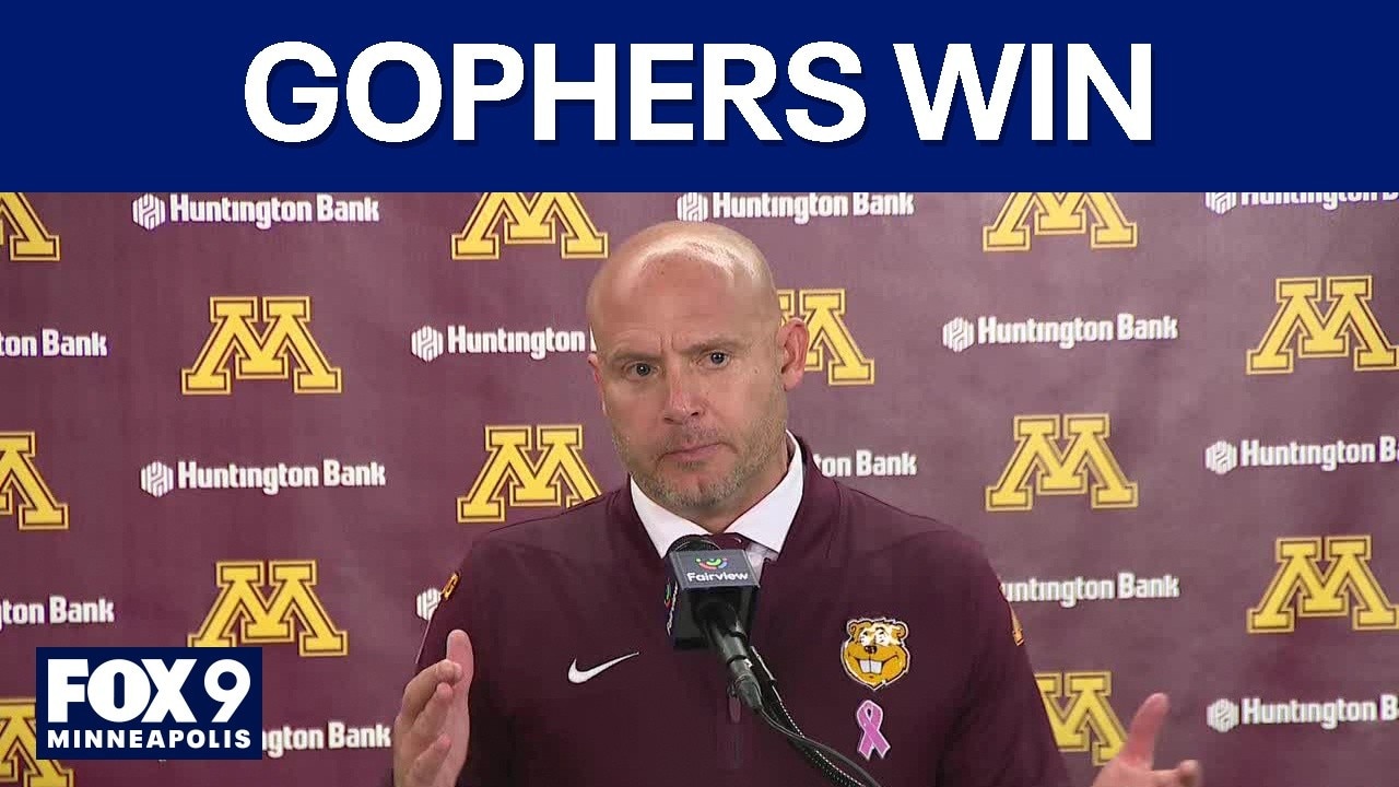 Gophers Coach P.J. Fleck, players on Iowa win