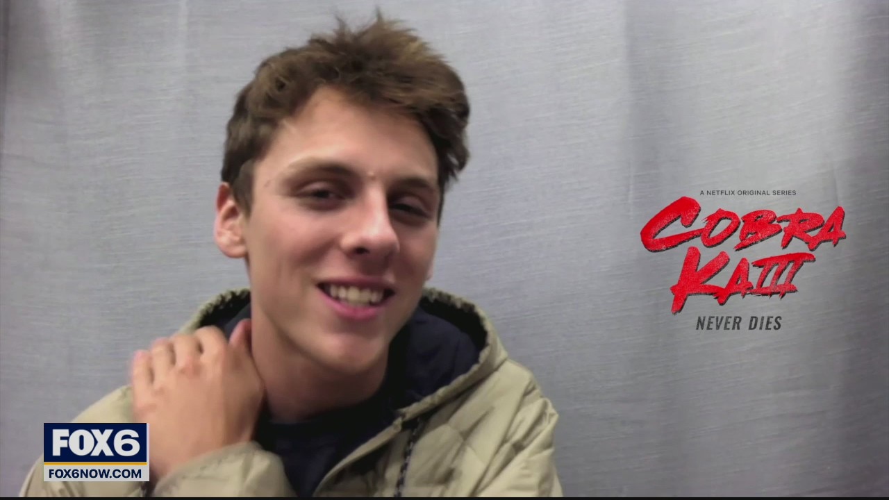Gino talks with actors of action-packed series Cobra Kai