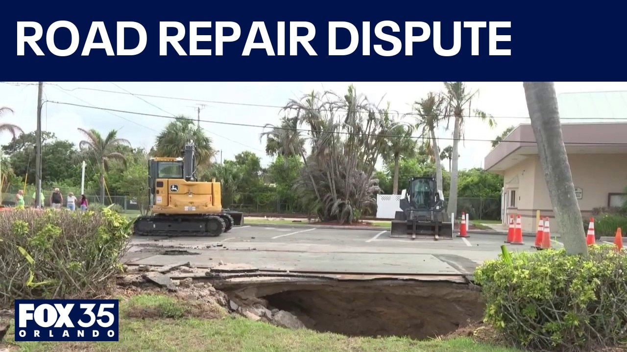 Storm-damaged pipe leaves Palm Bay residents facing road repair dispute