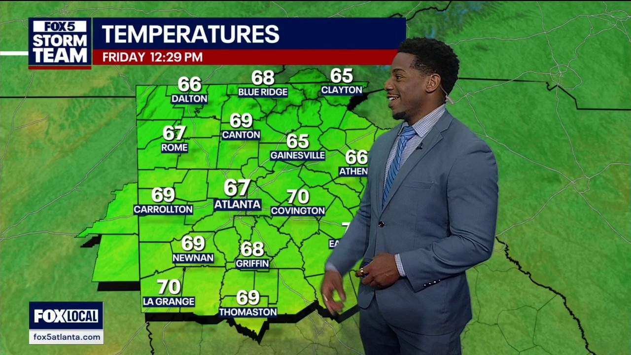 Friday midday weather forecast