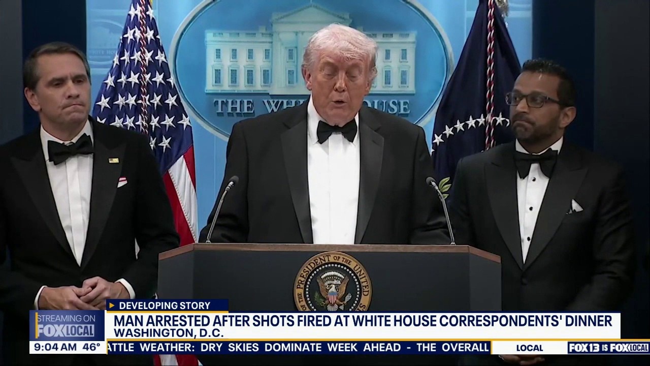 Shots fired near White House Correspondents’ dinner; suspect arrested