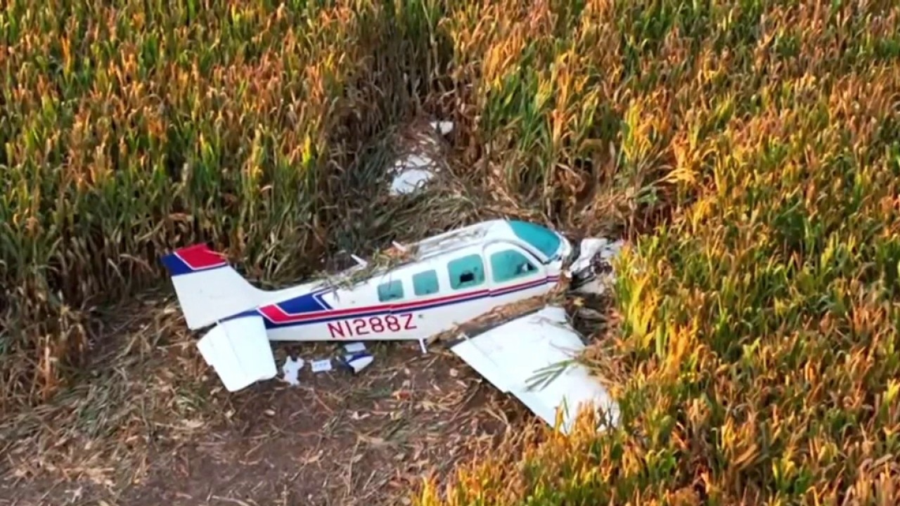 Plane crashes in East Troy cornfield; 4 on board