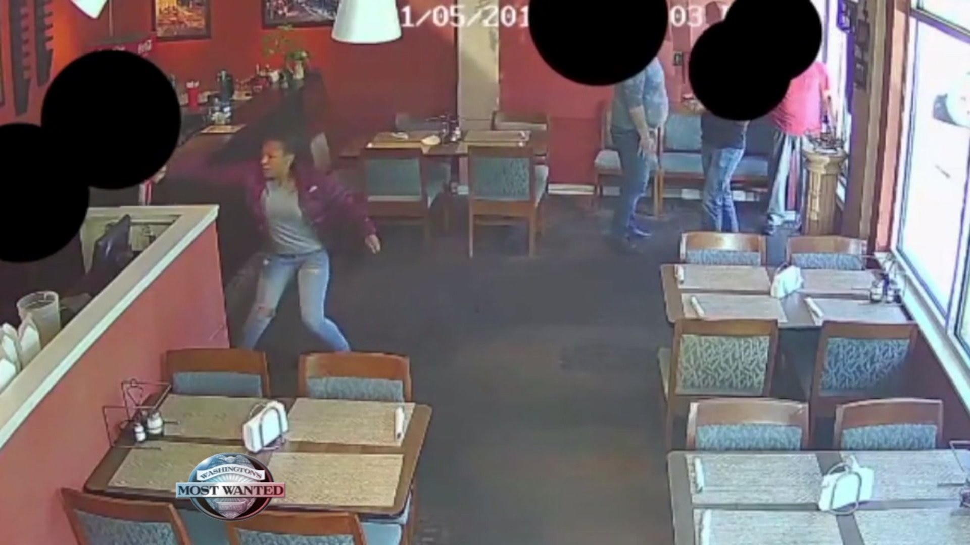 WANTED: Pizza shop bear spray attack suspect