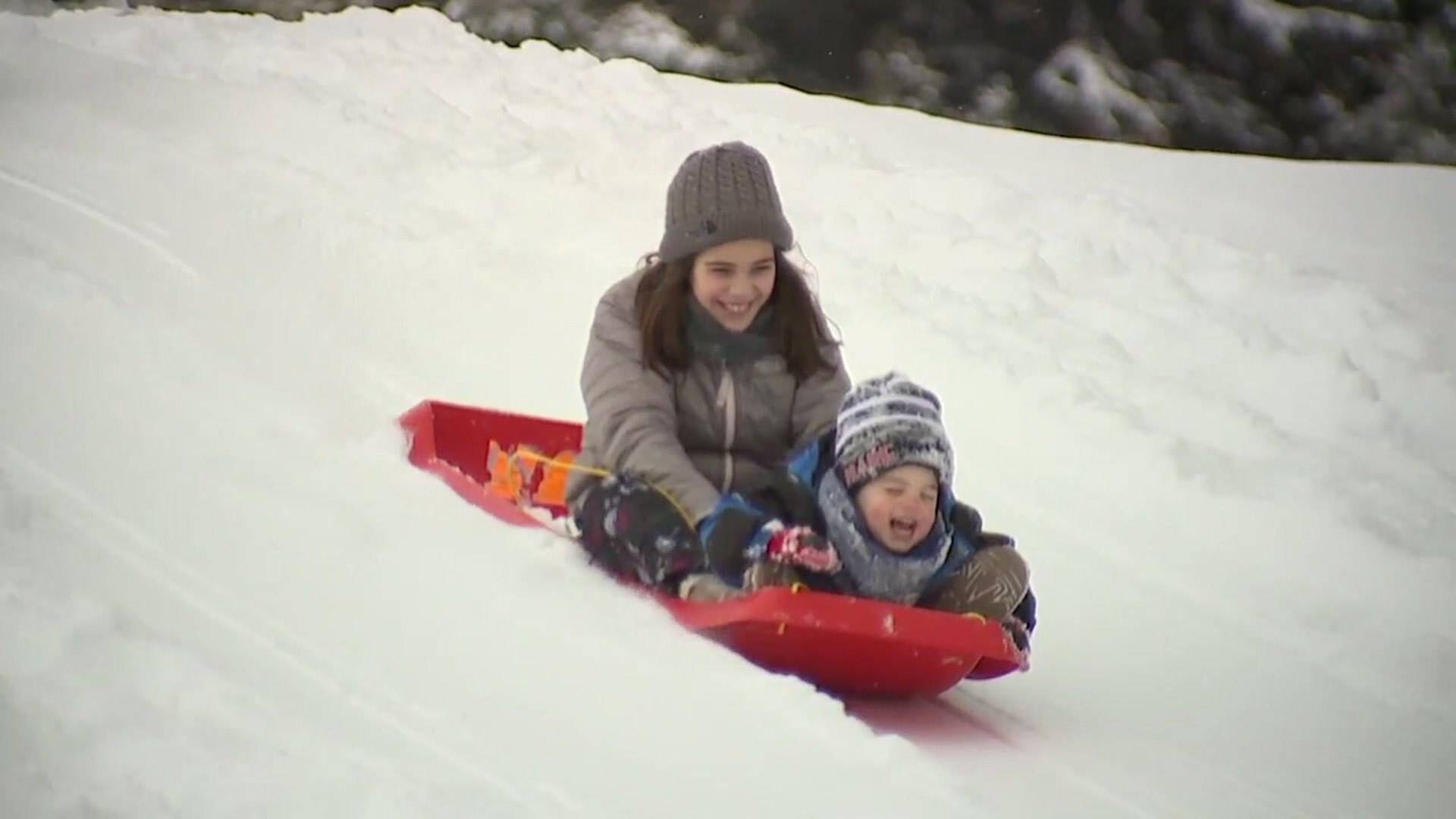 Sledding at Petrified Springs Park in Kenosha