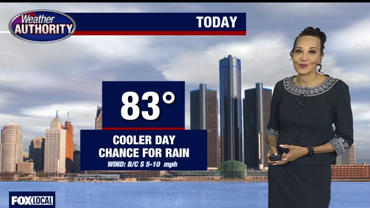 Not as hot for Tuesday but spotty showers stick around