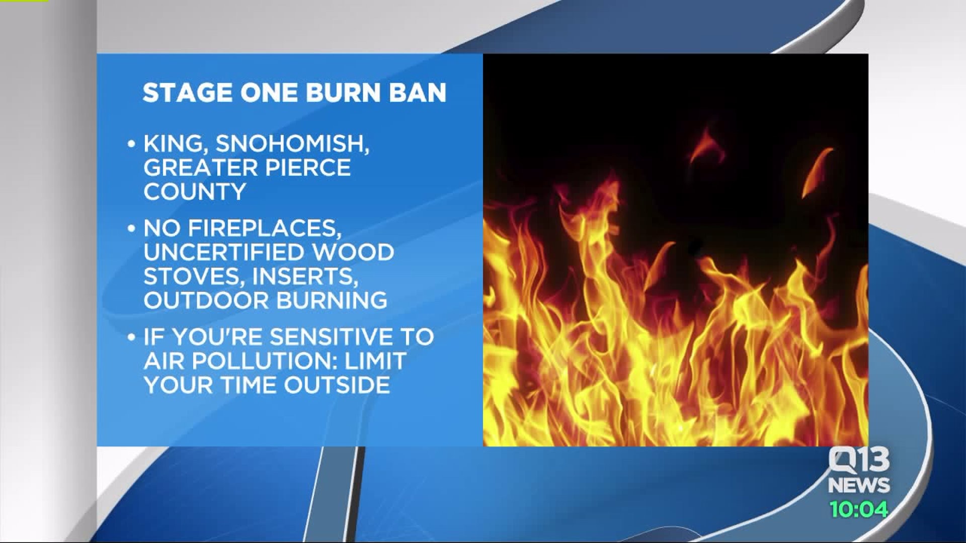 Burn Ban in effect