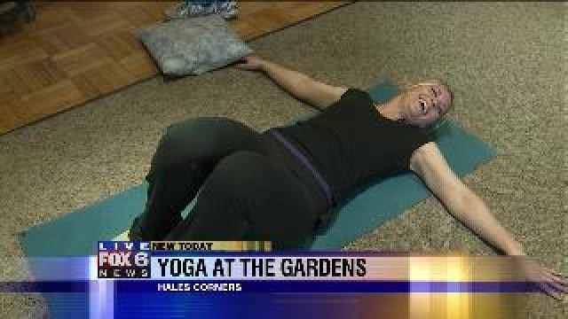 Laura enjoys learning to do Yoga at thte Gardens
