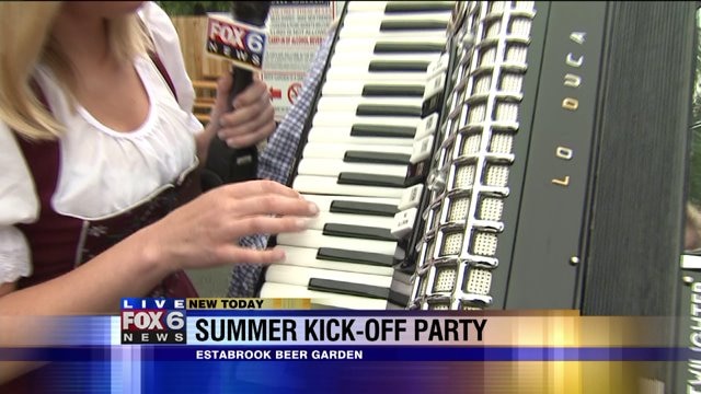 Laura hangs at Estabrook Beer Garden to preview tonight`s summer kick of party