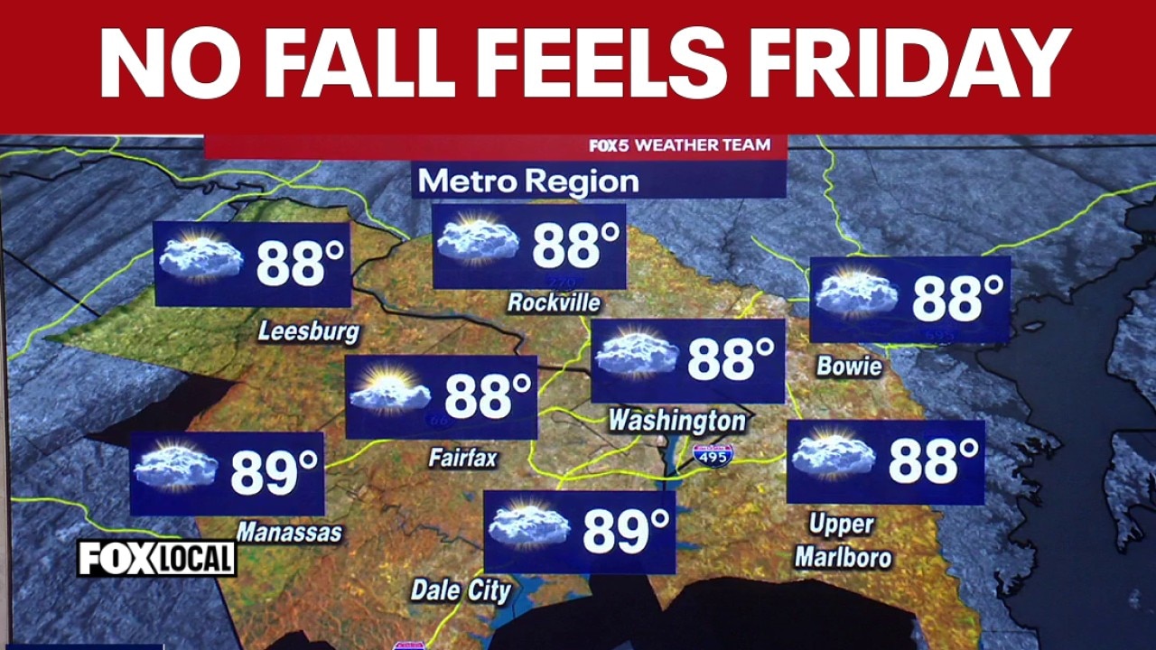 DMV Weather: Sunny start to Friday with later showers