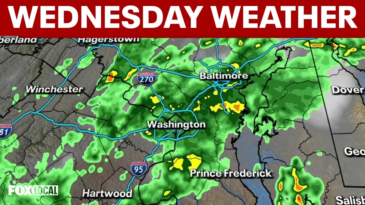 DC Weather: Flash flood watch as heavy rain hits the morning commute