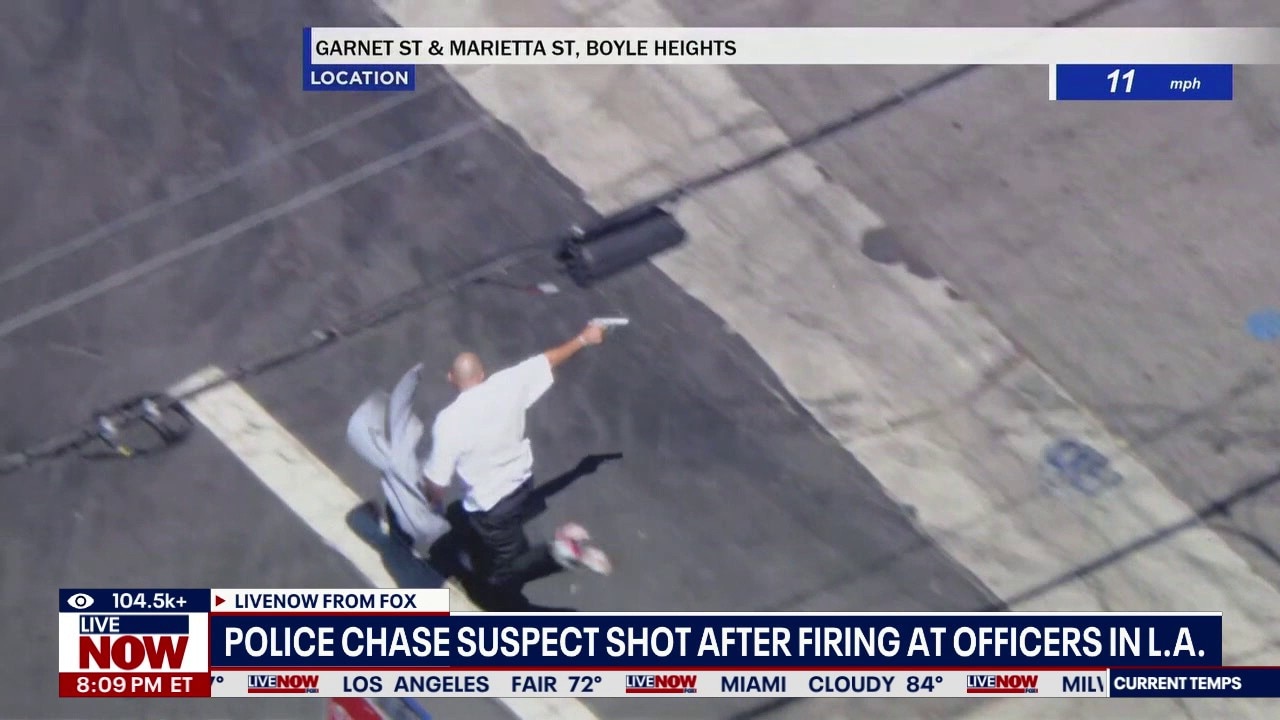 High-speed Los Angeles chase ends with shootout