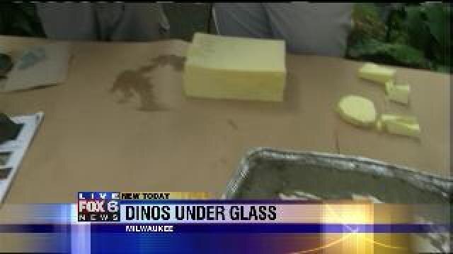 Laura does art projects at Dinos Under Glass