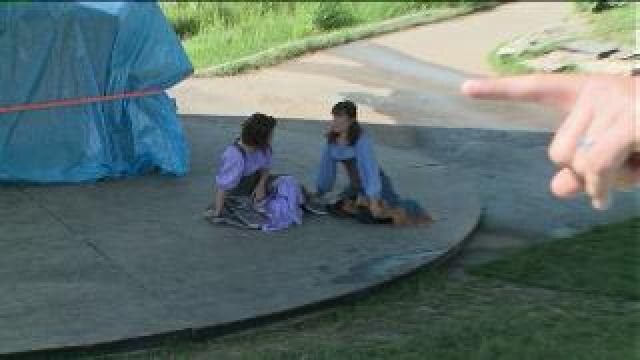 Chip learns about Shakespeare in the Park
