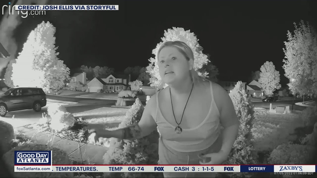 Doorbell camera captures woman saving family from burning home