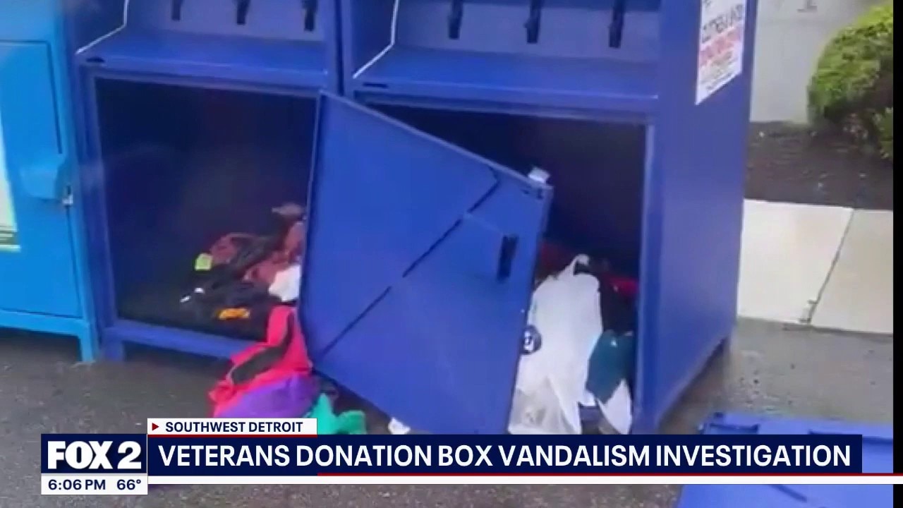 Veterans charity box vandalized