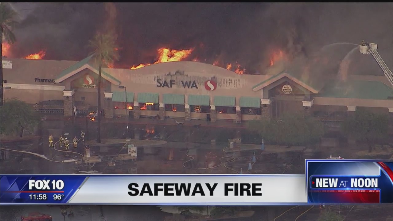 North Phoenix supermarket destroyed by massive fire