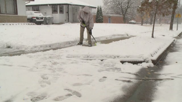 Plow crews work quickly to clean up slushy streets