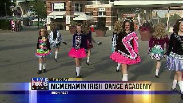 Justin enjoys a performance from dancers from Irish Dance Academy
