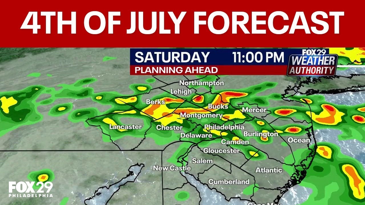 4th of July forecast: Storms to threaten evening fireworks shows