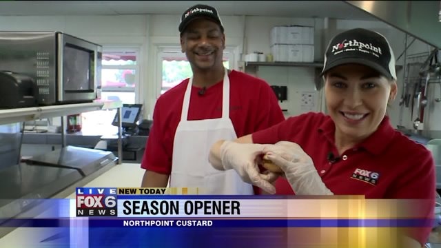 In the kitchen on opening day at Northpoint Custard
