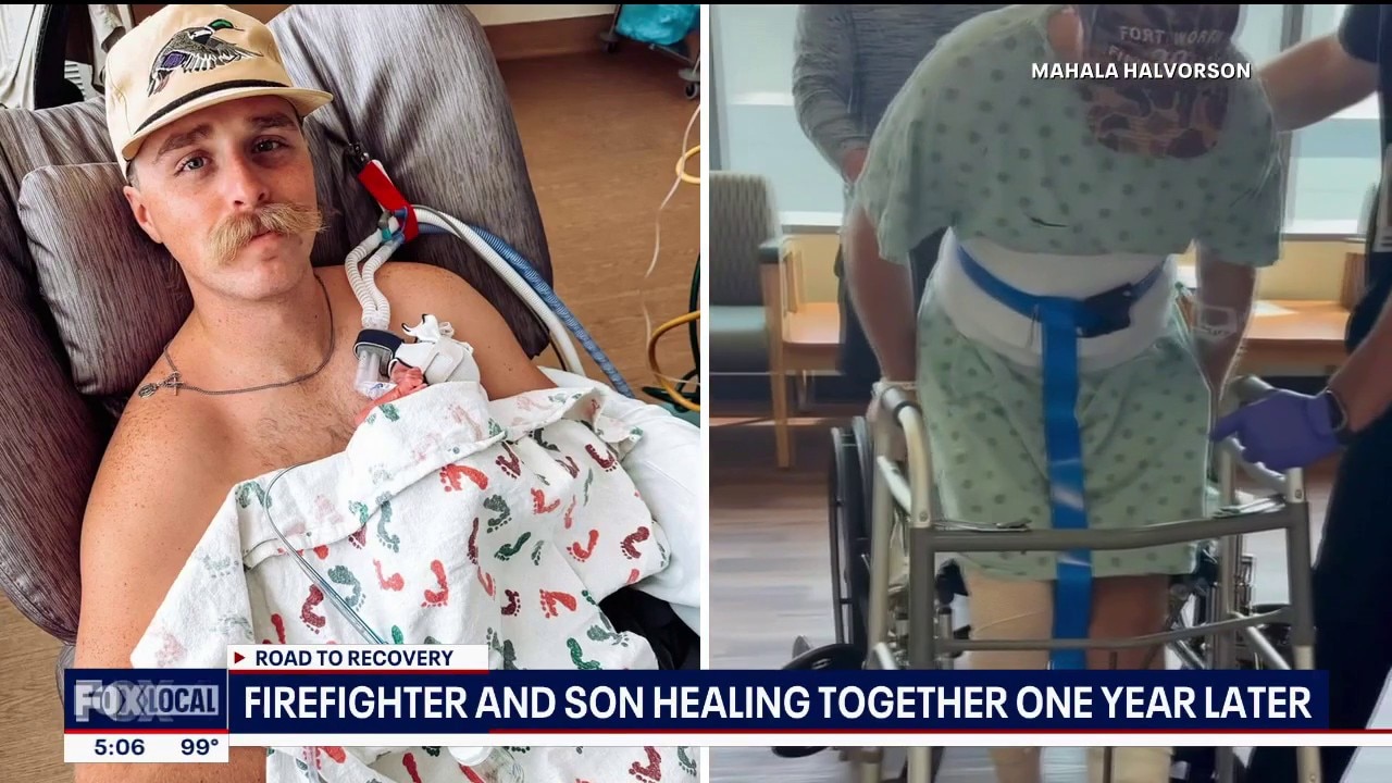 Firefighter shares recovery after trapped by debris