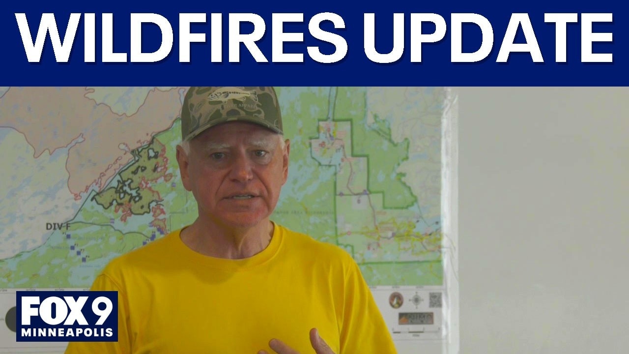 MN wildfires: Gov. Walz meets with fire crews