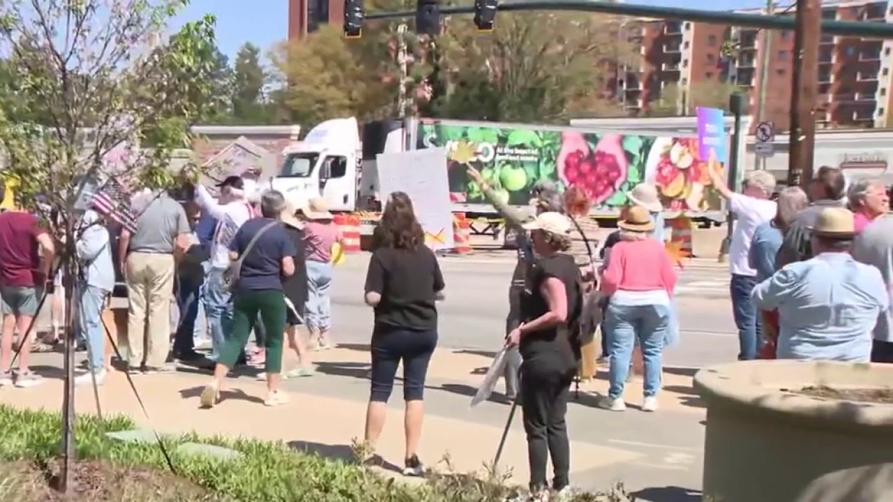 Protesters gather in Sandy Springs