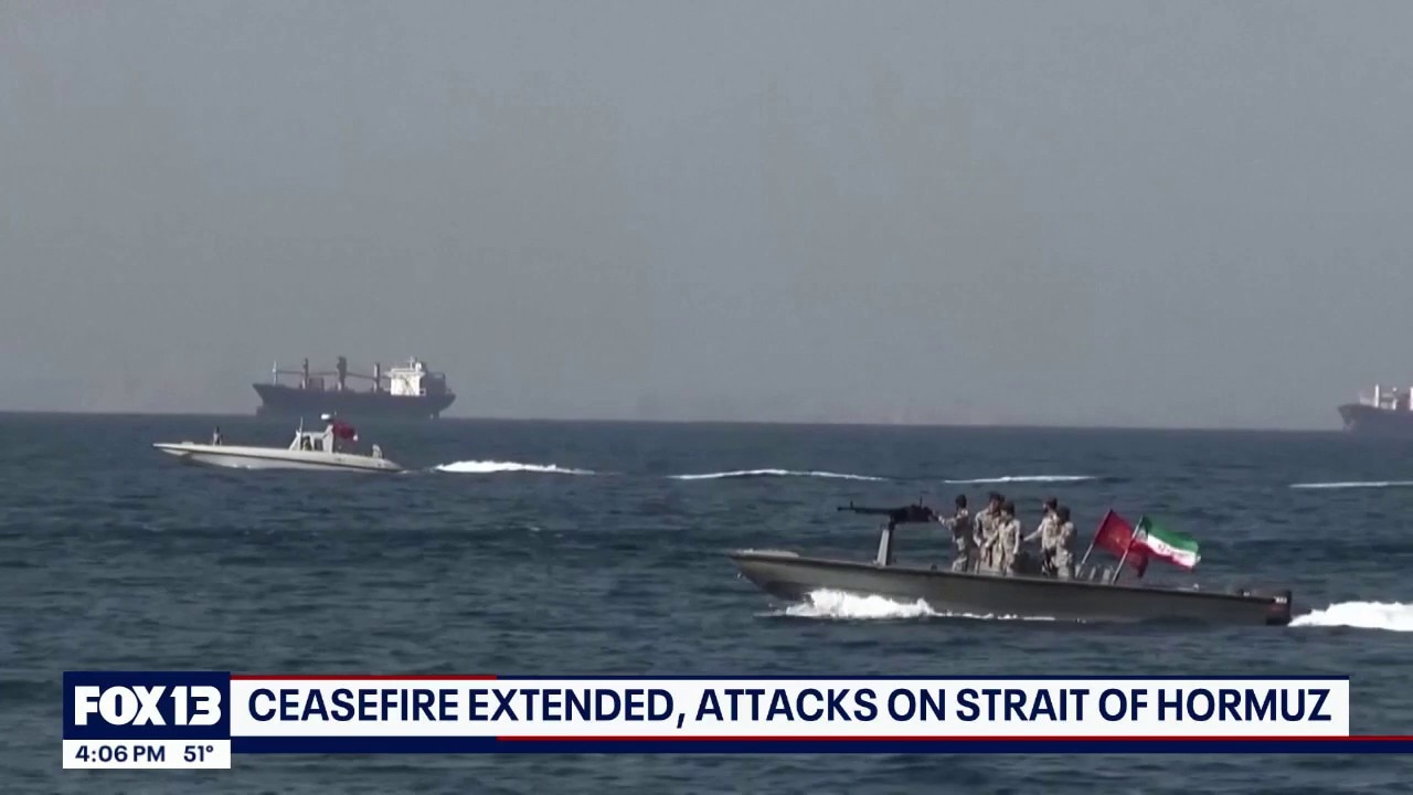 Iranian gunboats fire at trade ships after Trump extends ceasefire