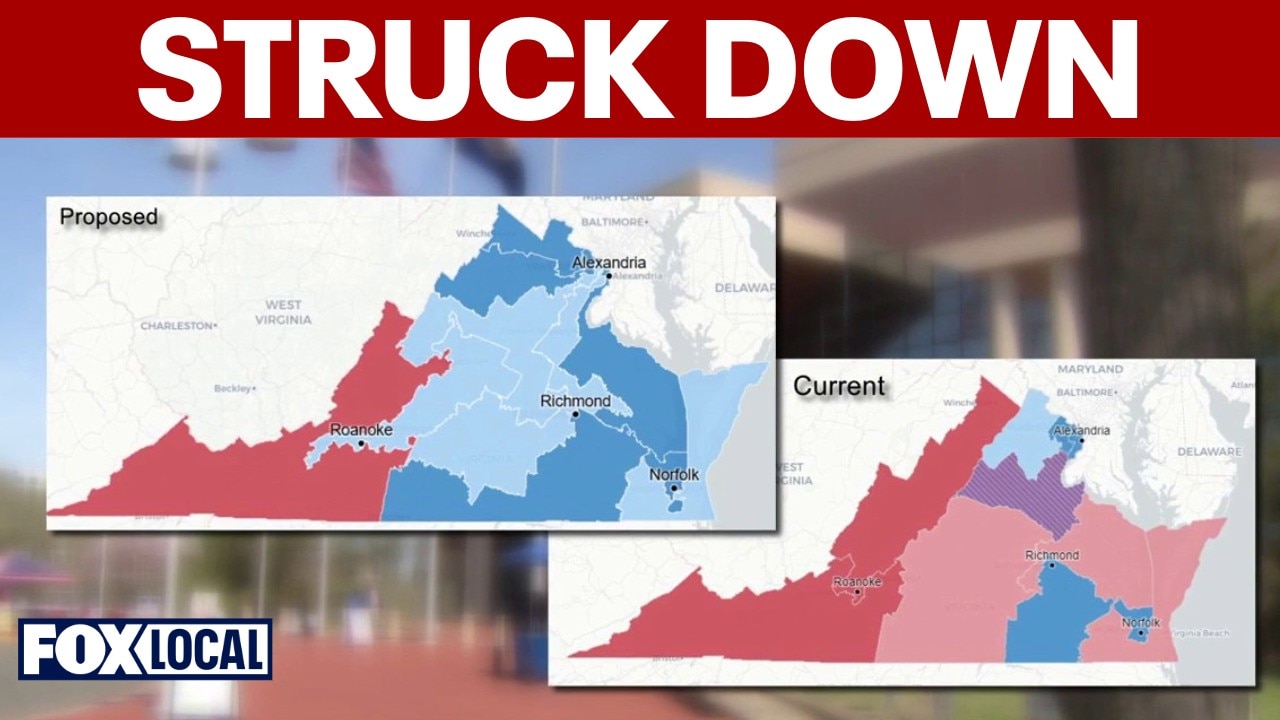 Virginia redistricting struck down by state Supreme Couty 
