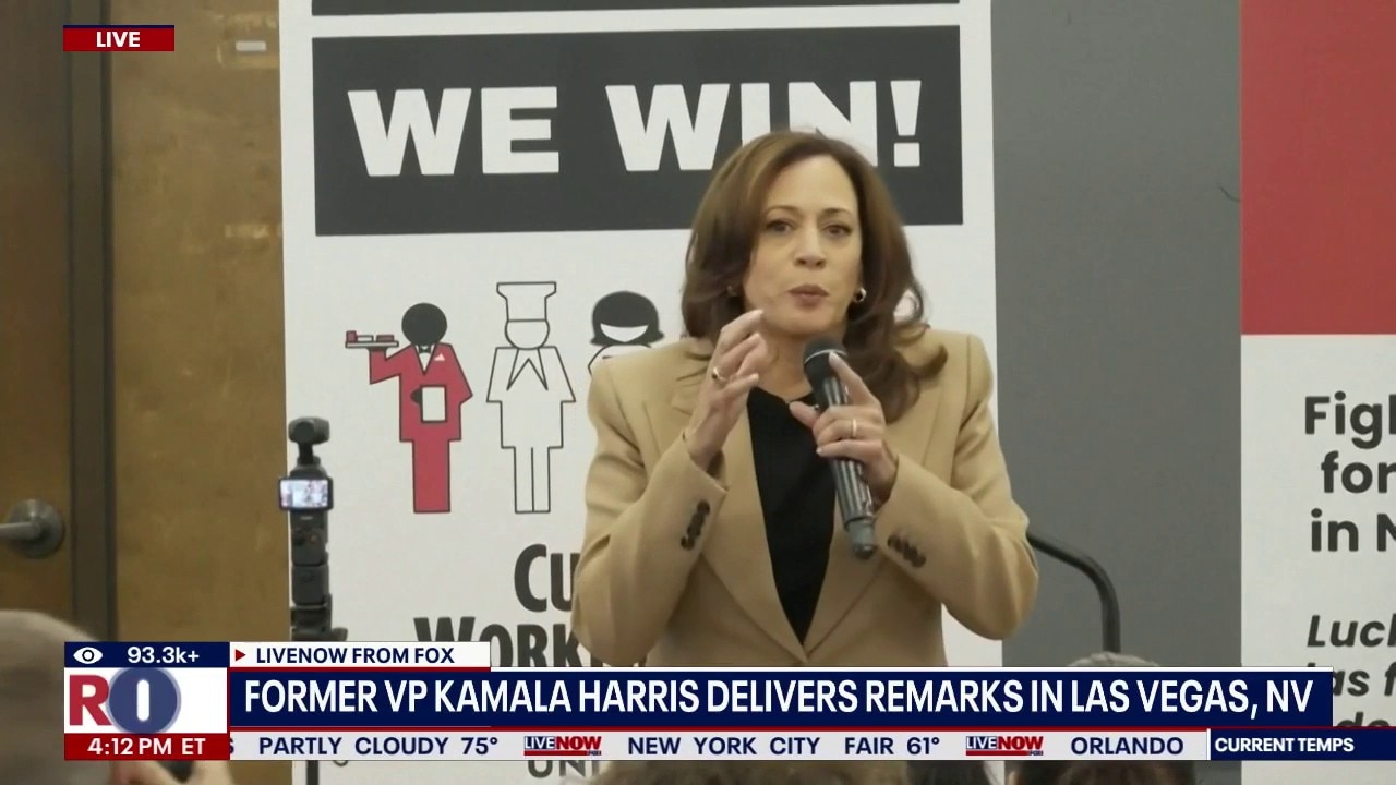 Former VP Kamala Harris speaks in Las Vegas, NV