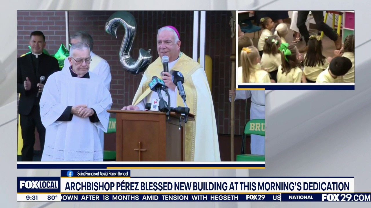 Archbishop Pérez Visits St. Francis of Assisi School Following Fire