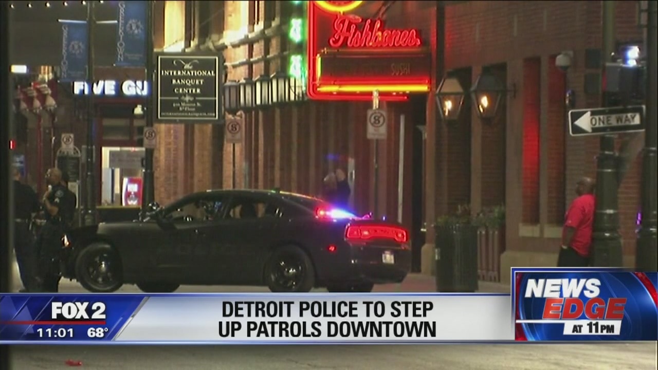 Detroit police blanket downtown with more officers this weekend