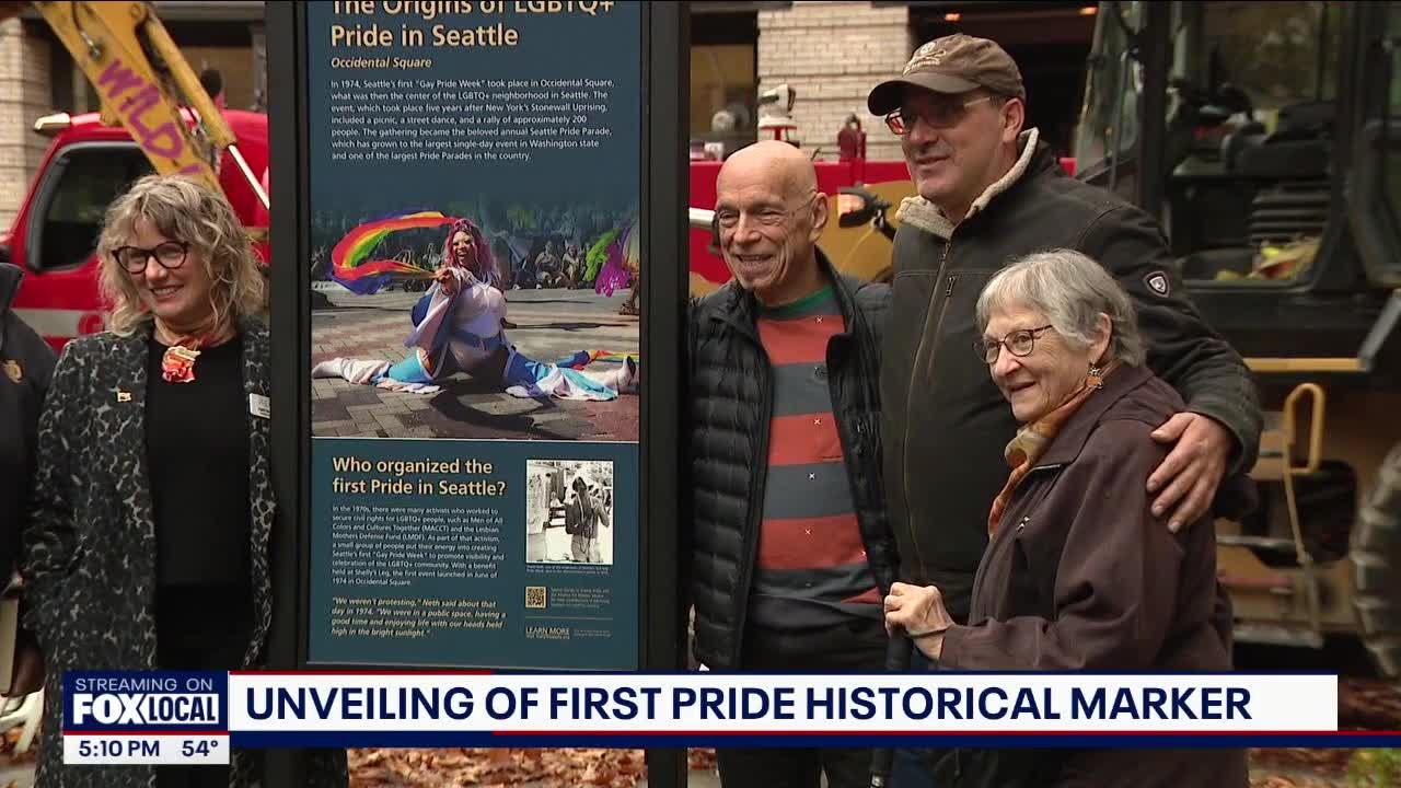 Unveiling of first Pride historical marker in Seattle