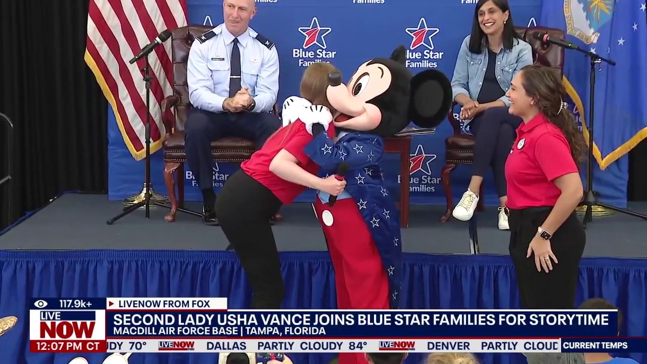 Usha Vance joins Blue Star Families for story time