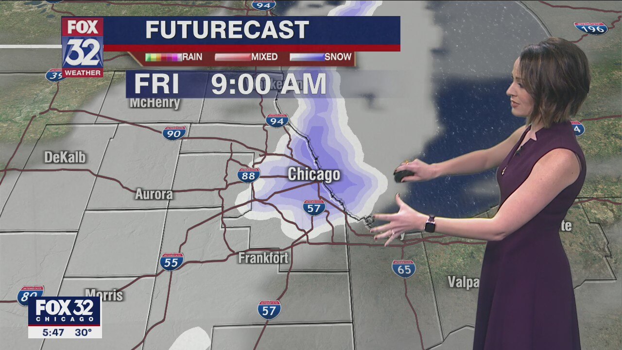 Lake-effect snow! 6 p.m. forecast for Chicagoland on Jan. 27