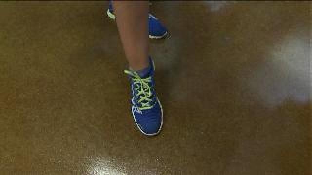 Laura tries out some new running shoes