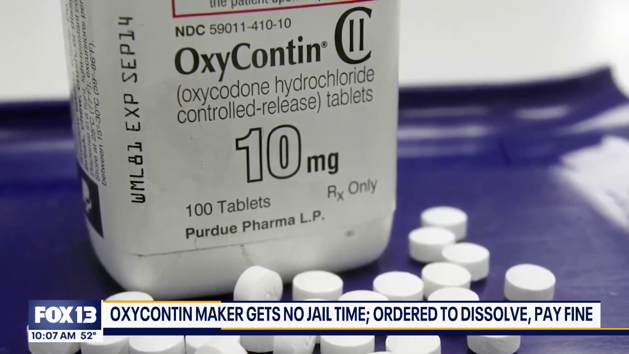 Oxycontin maker gets no jail time; ordered to dissolve, pay fine