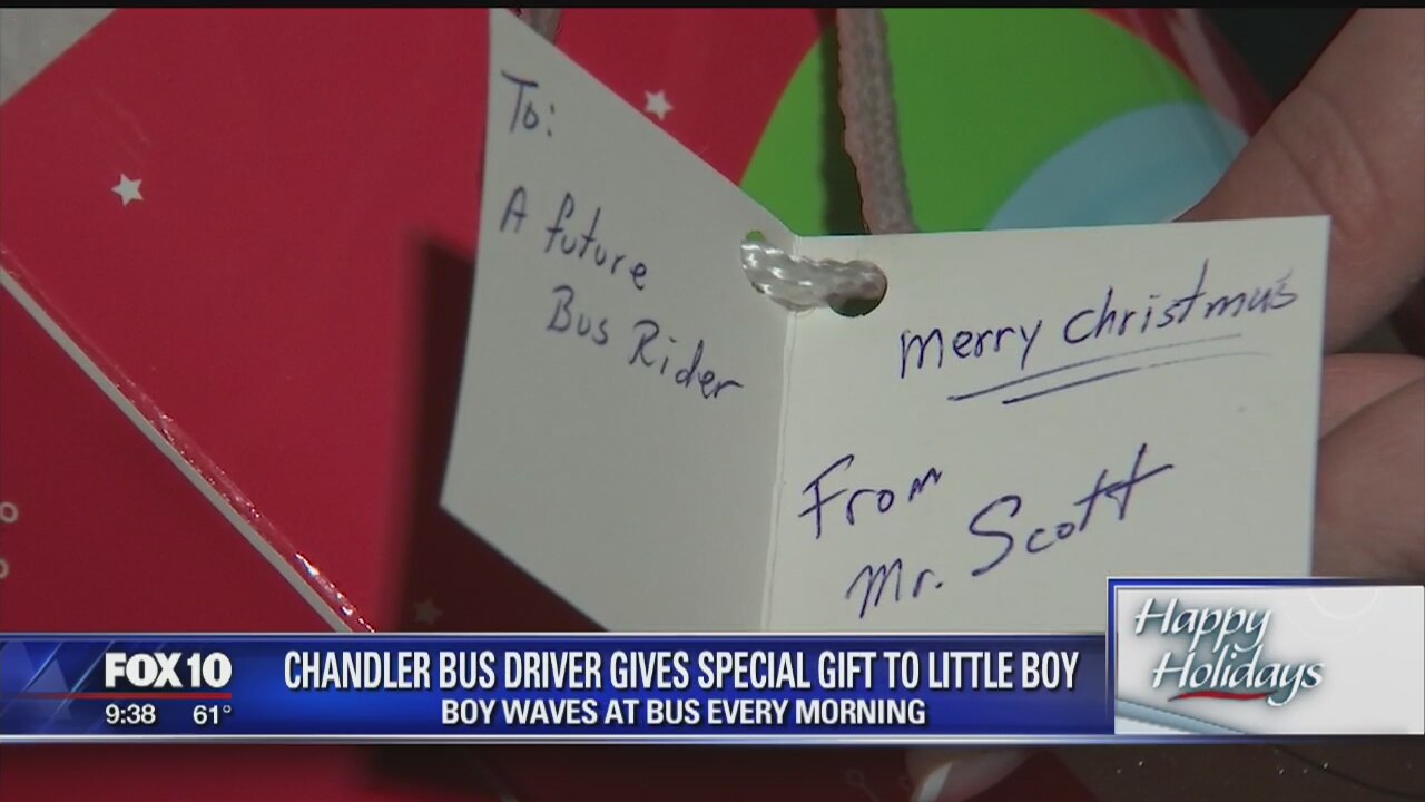 Bus driver gives special gift to little boy