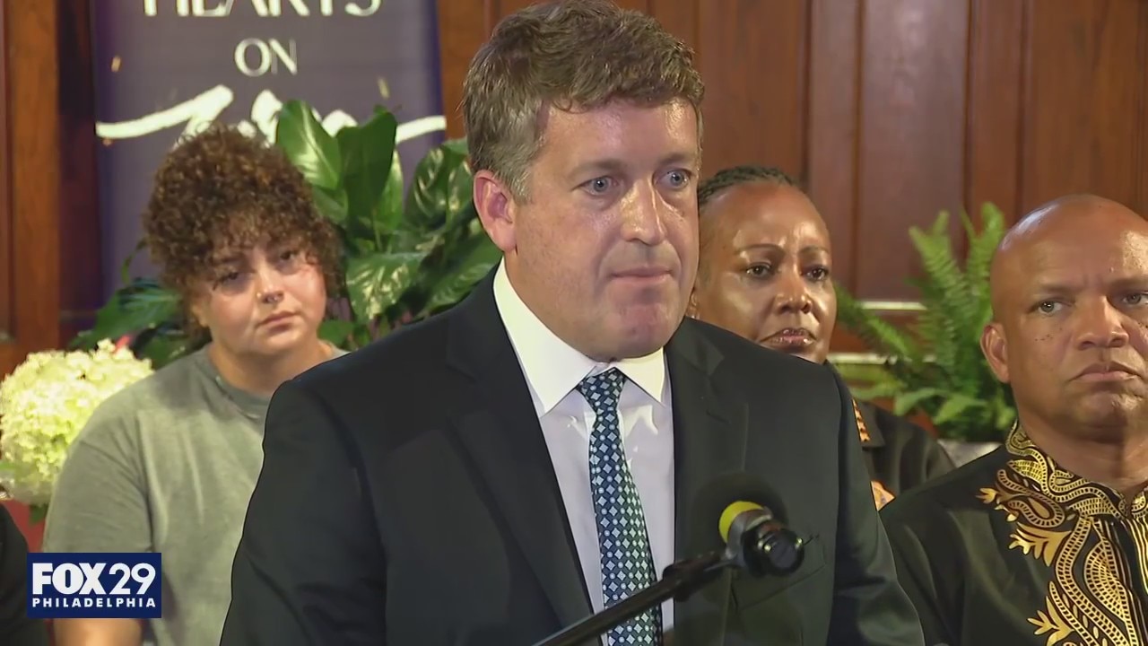 City officials provide an update after a suspect was charged for deadly Philadelphia mass shooting