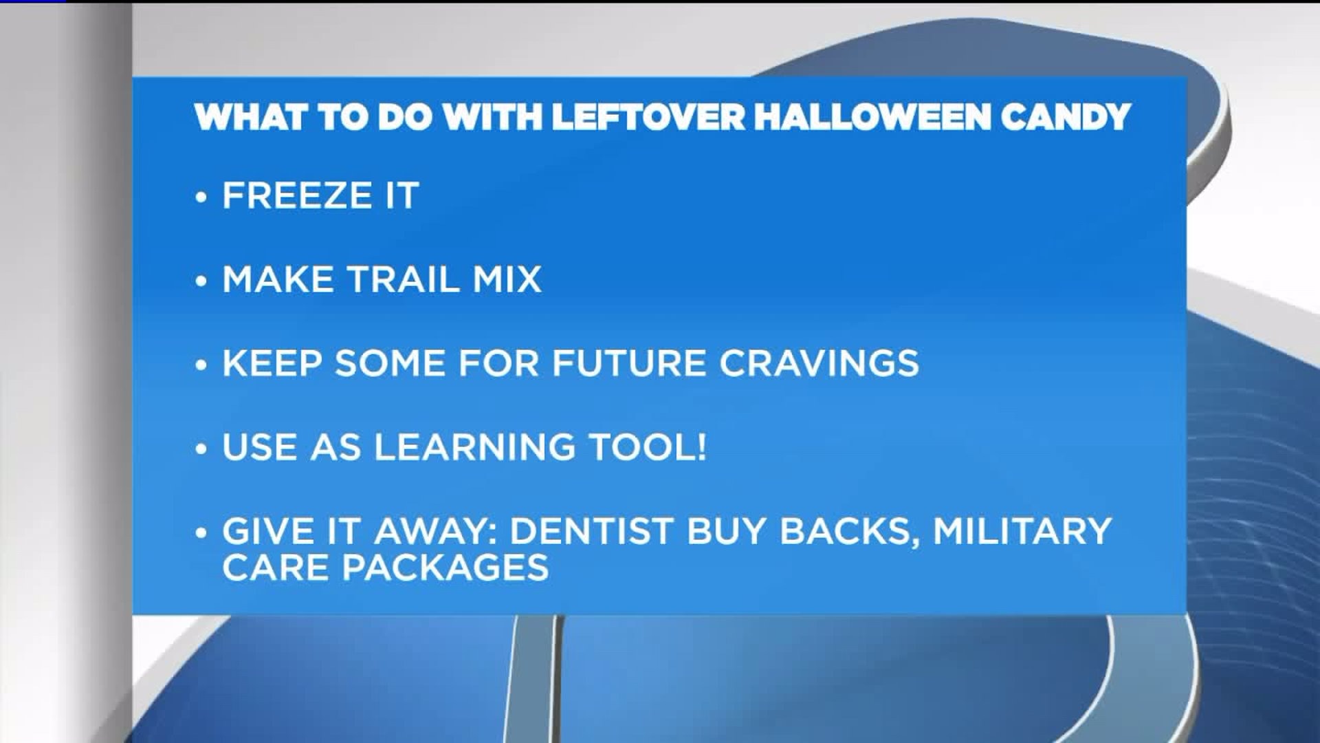 What to do with leftover Halloween candy