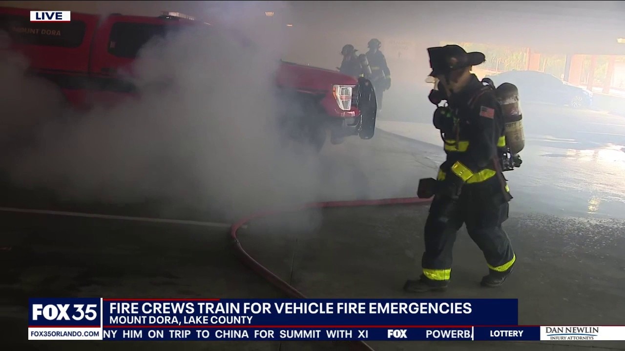 Fire crews train for vehicle fire emergencies