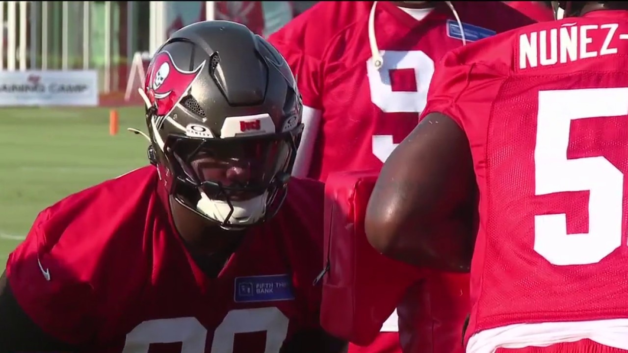 Bucs hold first training camp practice