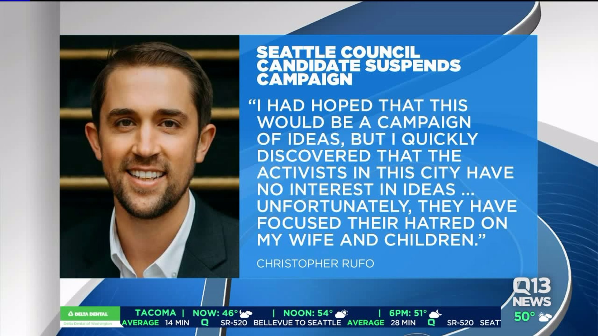 Seattle City Council candidate drops out, cites threats from `activists`