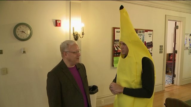 Chip gets details on the Murder at the Masion event