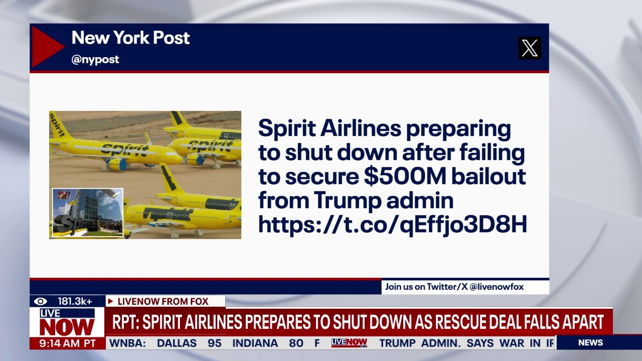 Spirit Airlines preparing to shut down