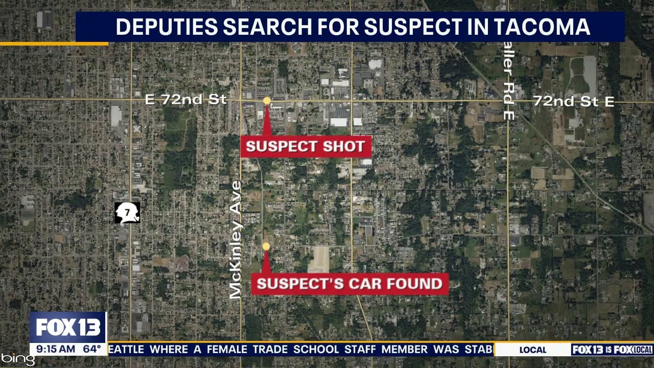 Armed suspect loose after Pierce County shooting